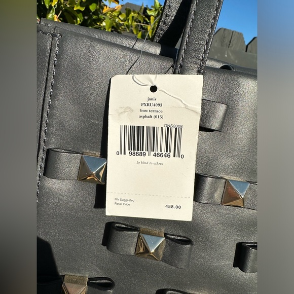 NWT Authentic Kate Spade Janis Bow Terrace Genuine Leather Studded Purse Handbag - Picture 3 of 8